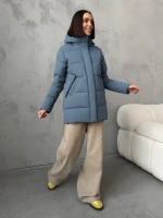 Куртка демисезонная удлиненная с капюшоном