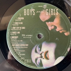 Винтажная виниловая пластинка LP Bryan Ferry Boys And Girls (Нидерланды 1985)