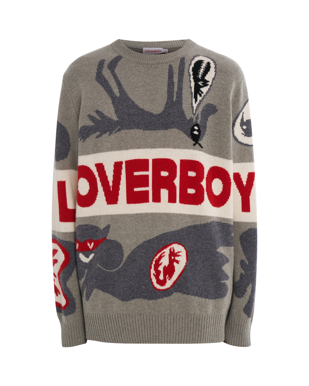 CHARLES JEFFREY LOVERBOY ДЖЕМПЕР С ЛОГОТИПОМ GREYSCALE