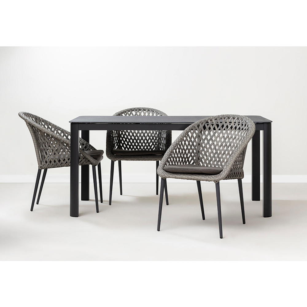 Стол обеденный leif, 160х90х75 см, темно-серый