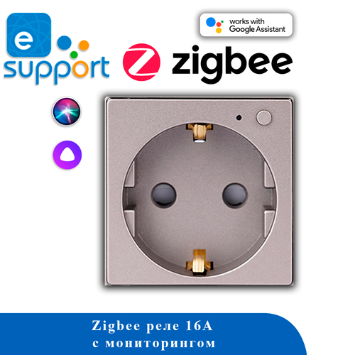 Розетка ZigBee с мониторингом 16А S1F-GY (серый)