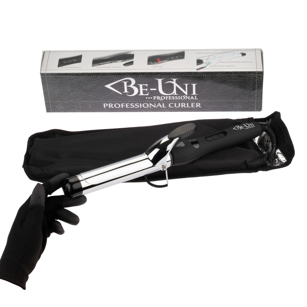 Фен Спа Интенс 2200-2400W, цвет белый и плойка для завивки волос с зеркальным тит. покрытием, 32мм