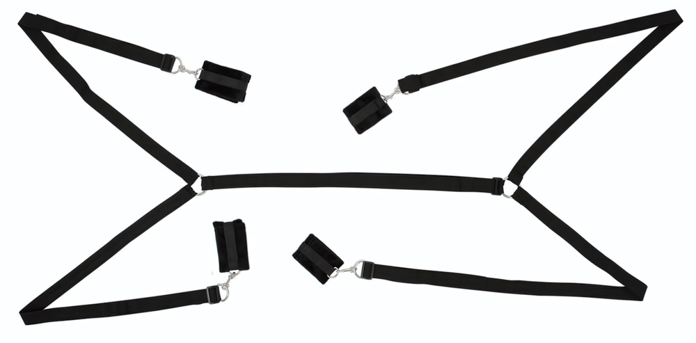 Набор для фиксации на кровати Bed Shackles (Цвет: черный)