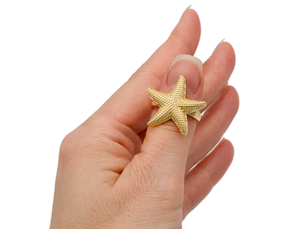 Кольцо Морская звезда, 25мм (уценка)