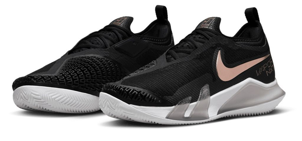 Женские Кроссовки теннисные Nike React Vapor NXT Clay - black/white/metalic red bronze