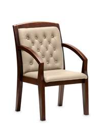 Кресло для посетителей Zurich D бежевая кожа