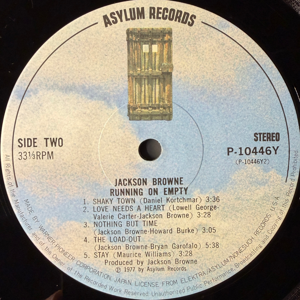 Jackson Browne – Running On Empty (Япония 1977г.)