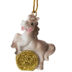 GAEM Фигурка декоративная подвесная "Лошадка", L3 W1,5 H4 см, 6в.