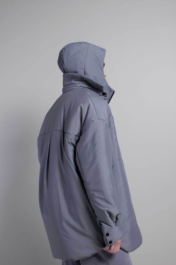 Капюшон-манишка AH001 серый - фото 3