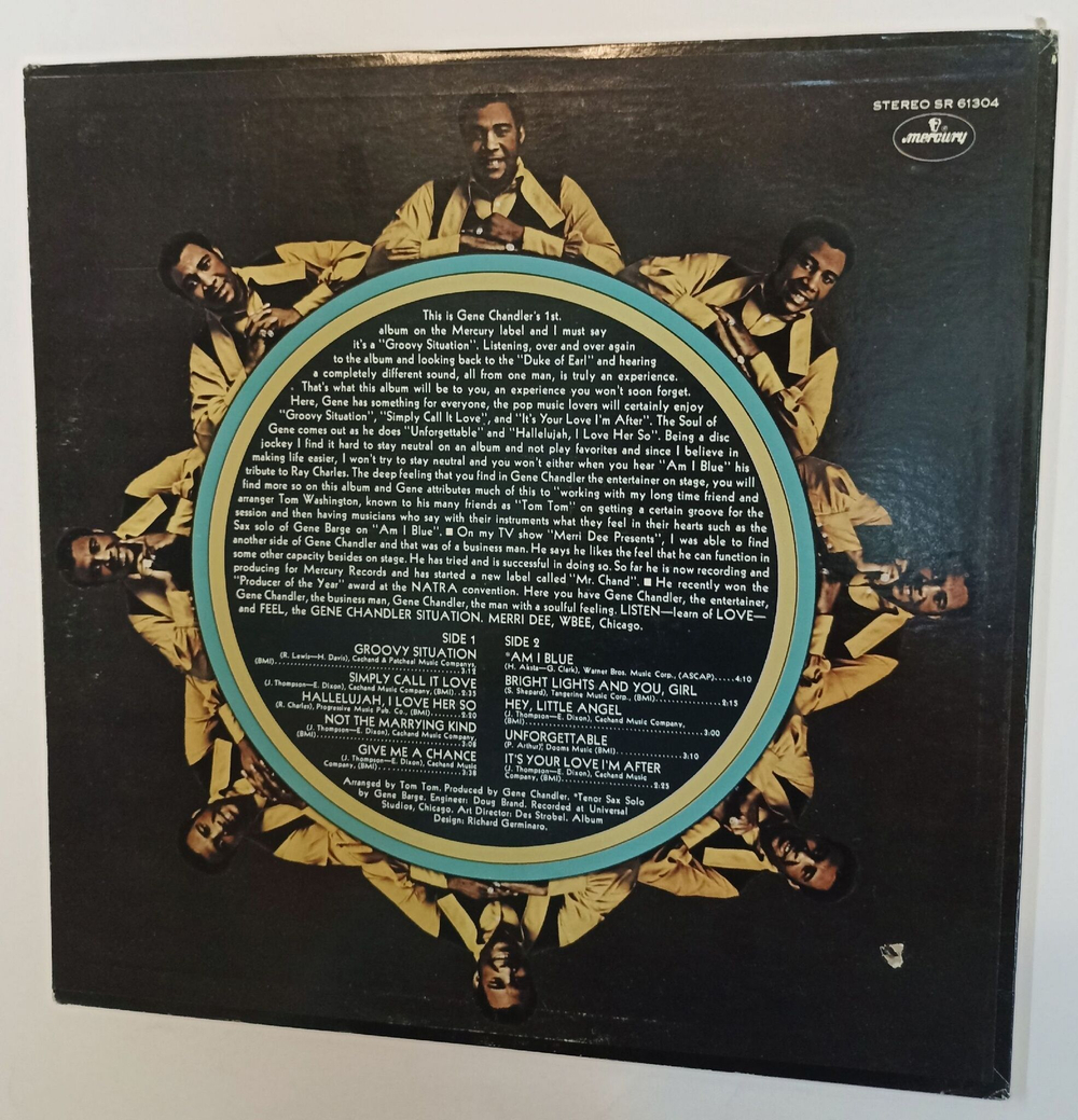 Винтажная виниловая пластинка LP Gene Chandler The Gene Chandler Situation (USA 1970)