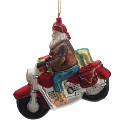 GAEM Украшение новогоднее "Дед Мороз на байке", L12 W5,5 H11,5 см