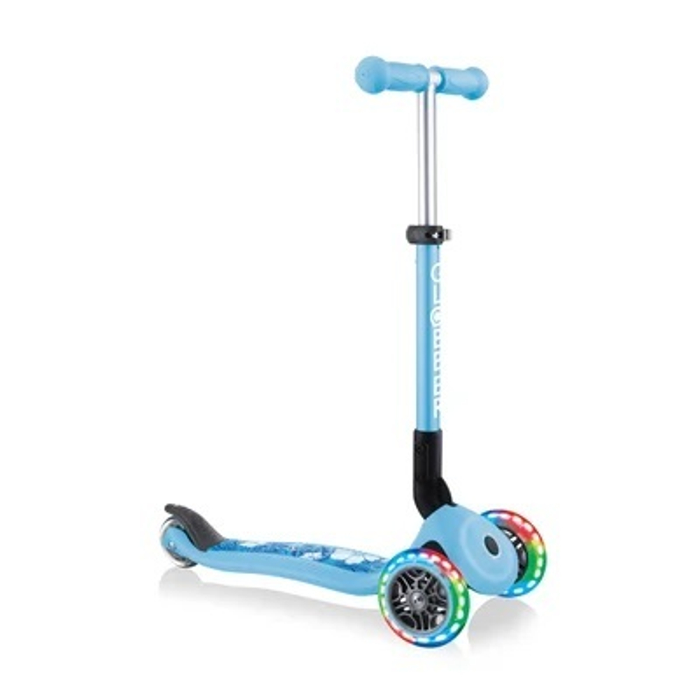 Самокат Globber Junior Foldable Fantasy Lights голубой