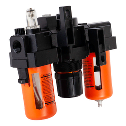 WDK-70230 Блок подготовки воздуха 3/8" с влагоотделителем, лубрикатором, регулятором и манометром