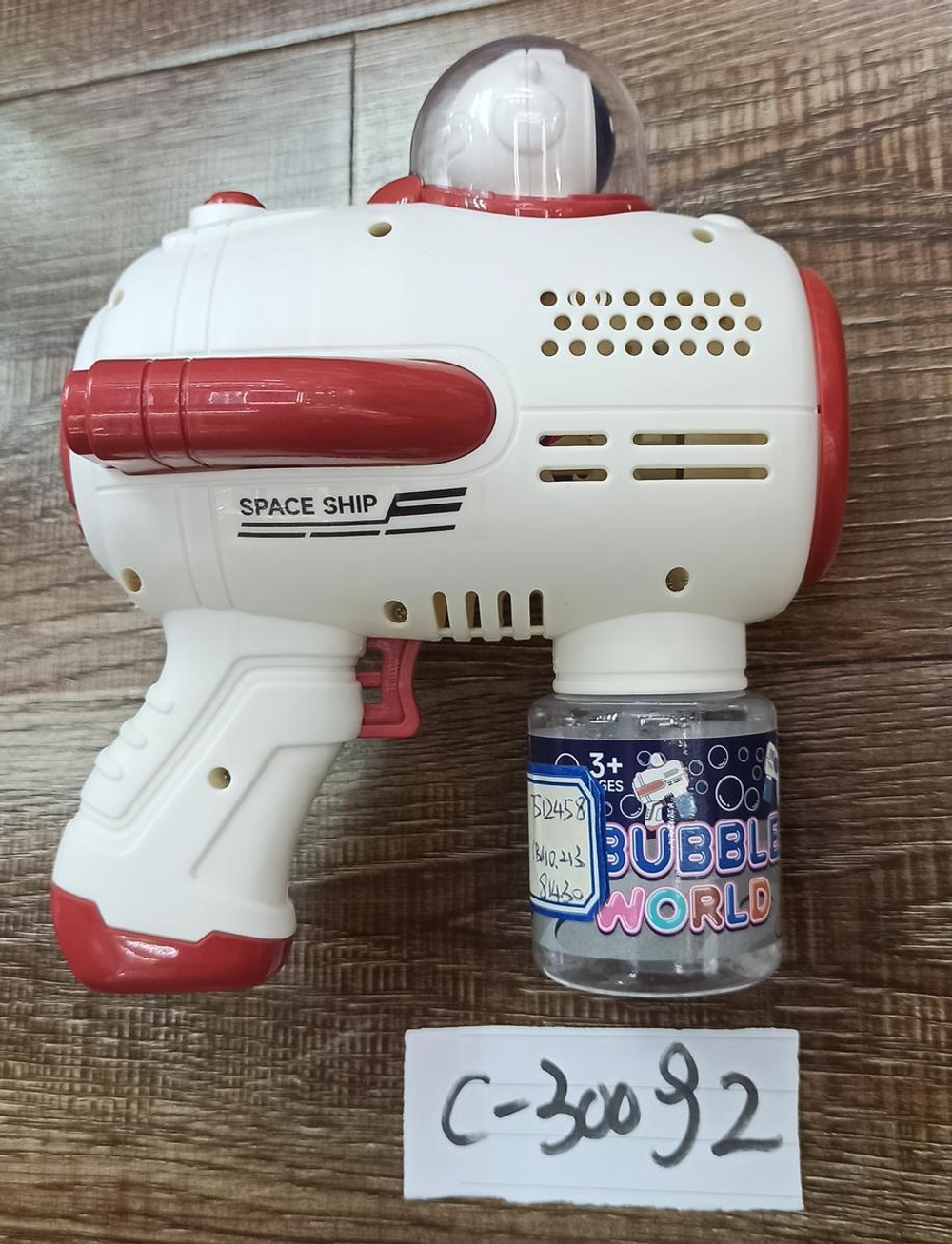 Пистолет 15х18 см, автоматические пузыри, свет, 2 цвета, с-30092