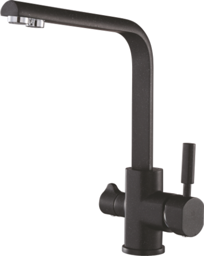 16034-C Смеситель (ЧЕРНЫЙ)с фильтром "GANZER" (10/1шт)