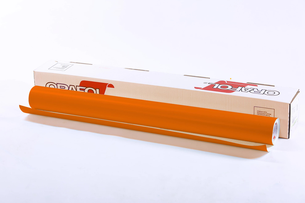 Пленка самоклеящаяся Oracal 8300 F 034 1*50 м оранжевая витражная