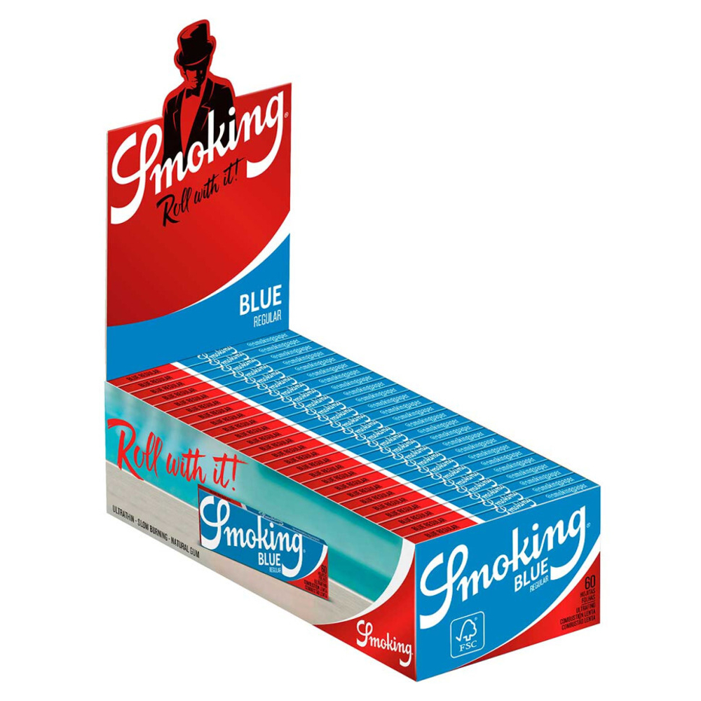 Бумага для самокруток SMOKING REGULAR BLUE (Без целлюлозы) 60л.