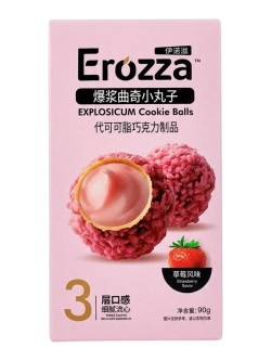 Вафельные конфеты Erozza с начинкой "Клубника" 90 г