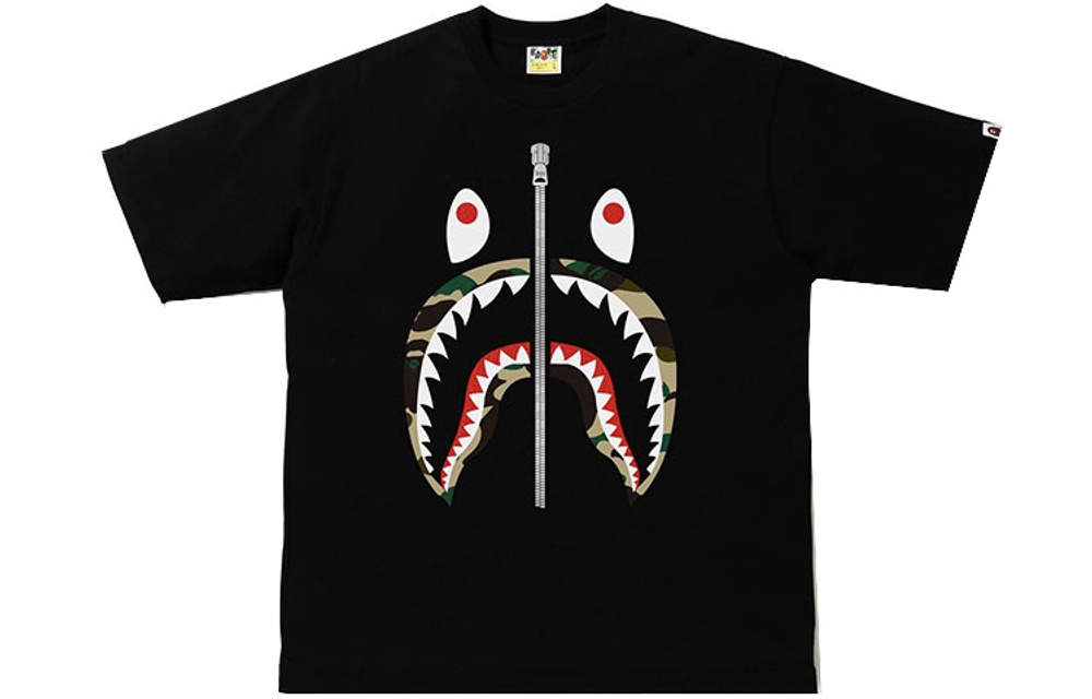 A Bathing Ape 1st Camo Shark Tee Ss22 черный желтый