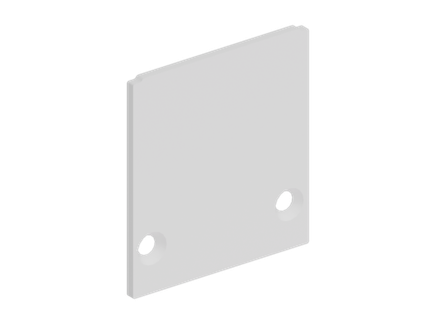 Боковая  глухая заглушка для профиля DN18506 Цвет:Белый матовый, RAL9003, Серия:DN8ALE