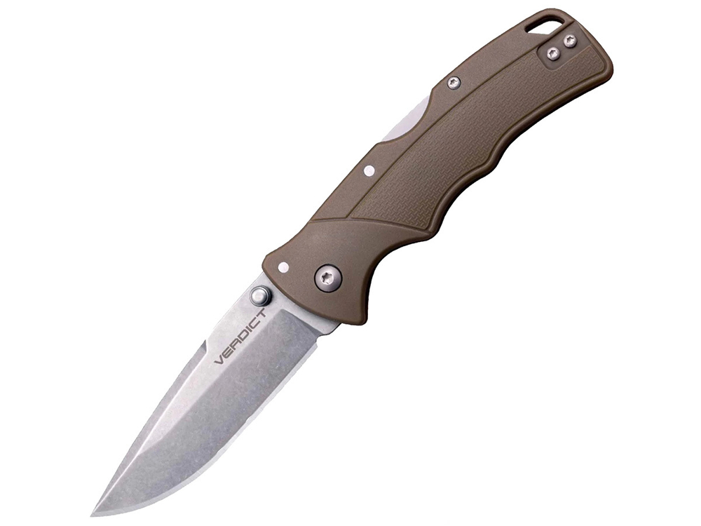 Нож складной Cold Steel Verdict Spear Point FDE, сталь 4116, рукоять GFN