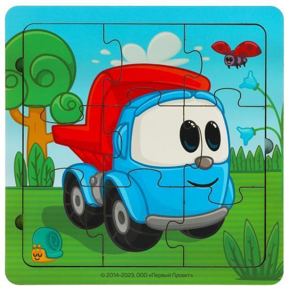 Пазл с рамкой "Грузовичок Лева" 15*15см. бол.дет. LEVA-15 (Буратино)