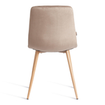 Стул CHILLY (mod. JSC-220) Велюр/металл , 44,5х52,5х88 см, Beige (бежевый) HLR8 / натуральный