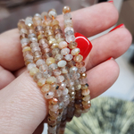 Солнечный камень, бусины рондель, огранка, 4.6×3.3мм, нить 19 см