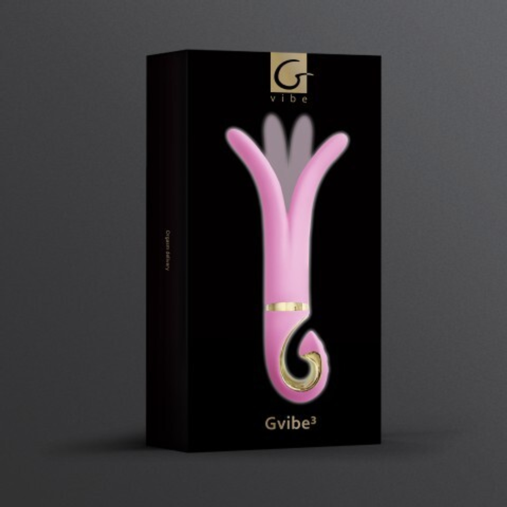 Gvibe 3 Pink Gift Box - Вибратор для разных зон, 18х3.5 см (розовый)