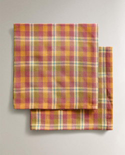 ZARA HOME САЛФЕТКА В КЛЕТКУ (УПАКОВКА ИЗ 2 ШТУК), ОРАНЖЕВЫЙ