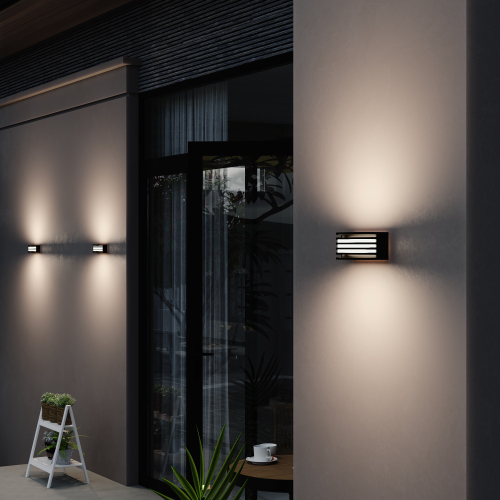 Уличный настенный светодиодный светильник ST Luce STRIS SL9544.401.01