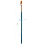 Кисть художественная синтетика Гамма "Галерея", плоскоовальная №8, короткая ручка