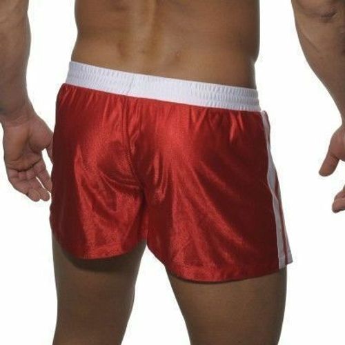 Мужские спортивные шорты красные с белым поясом ES Collection SHORTS RED- WHITE