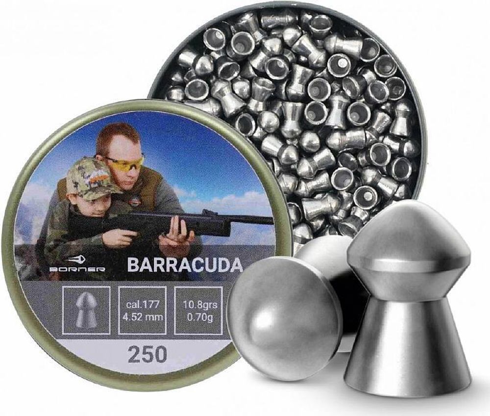 Пули Borner Barracuda кал. 4,5 мм 0,70 гр. 250шт.