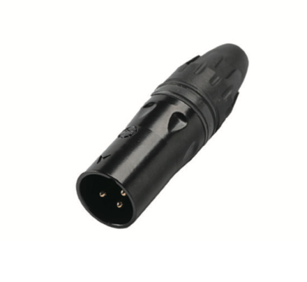 Разъём XLR кабельная вилка папа SC3M-B чёрный 3-pin