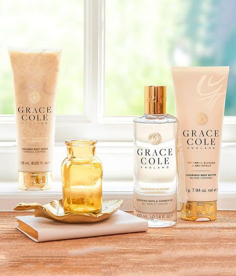 Цветок нектарина и грейпфрут скраб для тела, Grace Cole