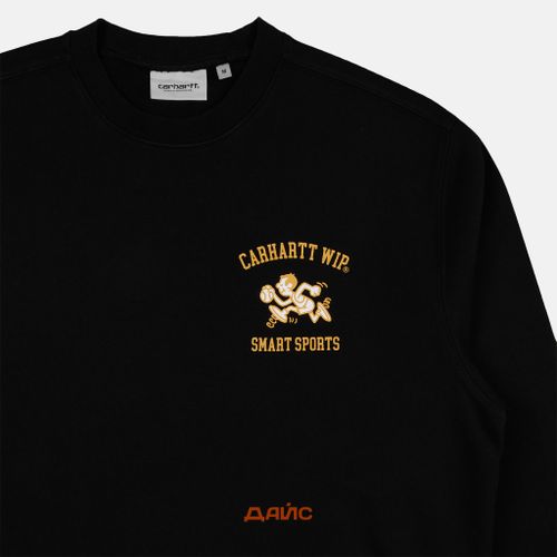 Толстовка мужская Carhartt WIP Smart Sports Sweatshirt артикул:I033239_black - купить в магазине Дайс