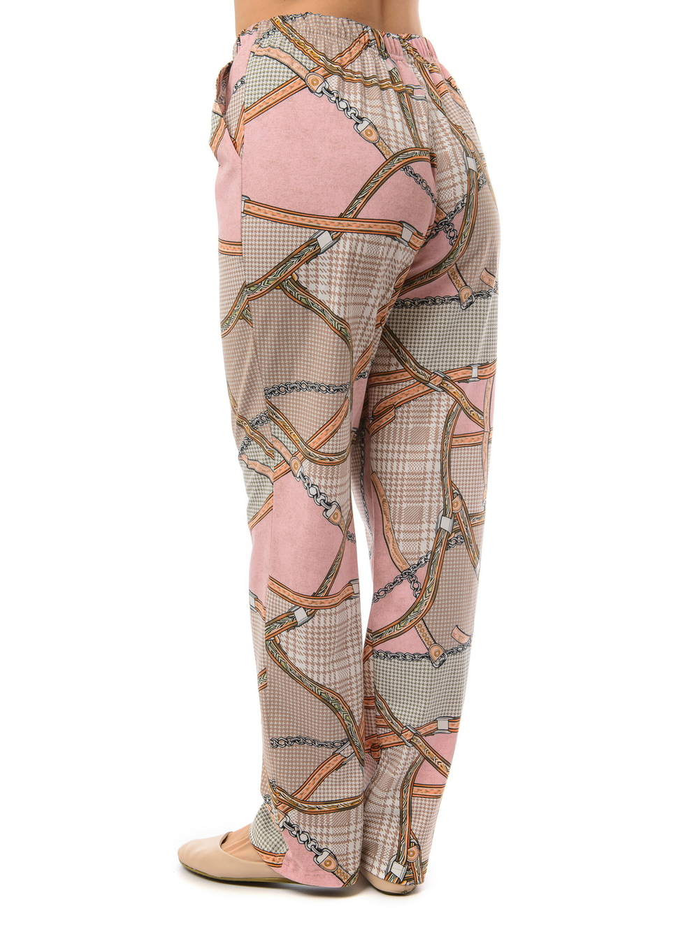 Брюки Б-18/розовый-цепи