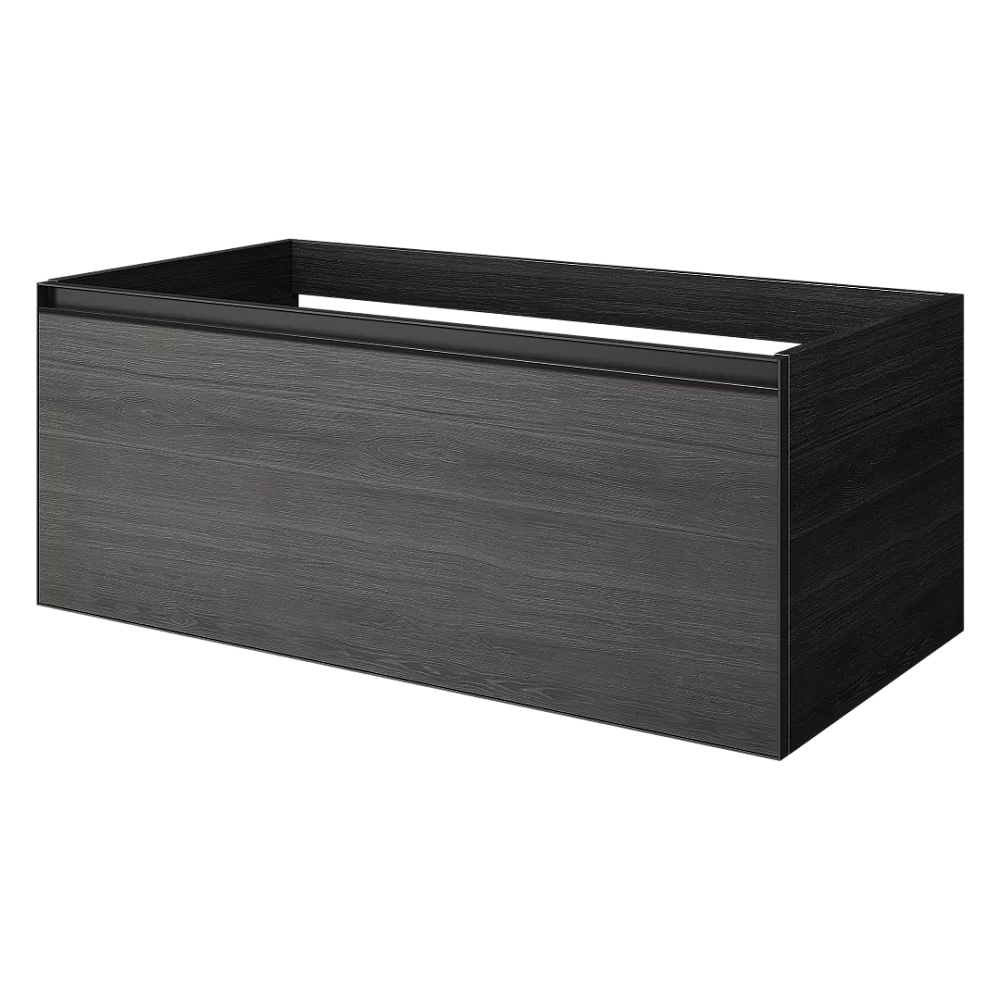 Тумба с раковиной Armadi Art QUATRO 1 100 OAK ANTHRACITE/профиль ANTHRACITE/раковина DAPHNE