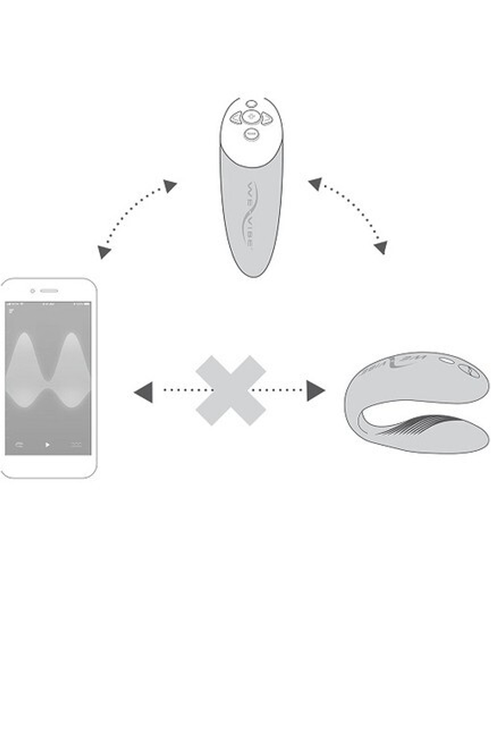 Сенсорный вибромассажер для пар We-Vibe Chorus Pink (Цвет: Розовый)