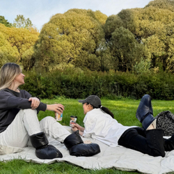 Сапожки-носочки пуховые German Grass Comfort Socks Travel Grass Latte карамельно-бежевые