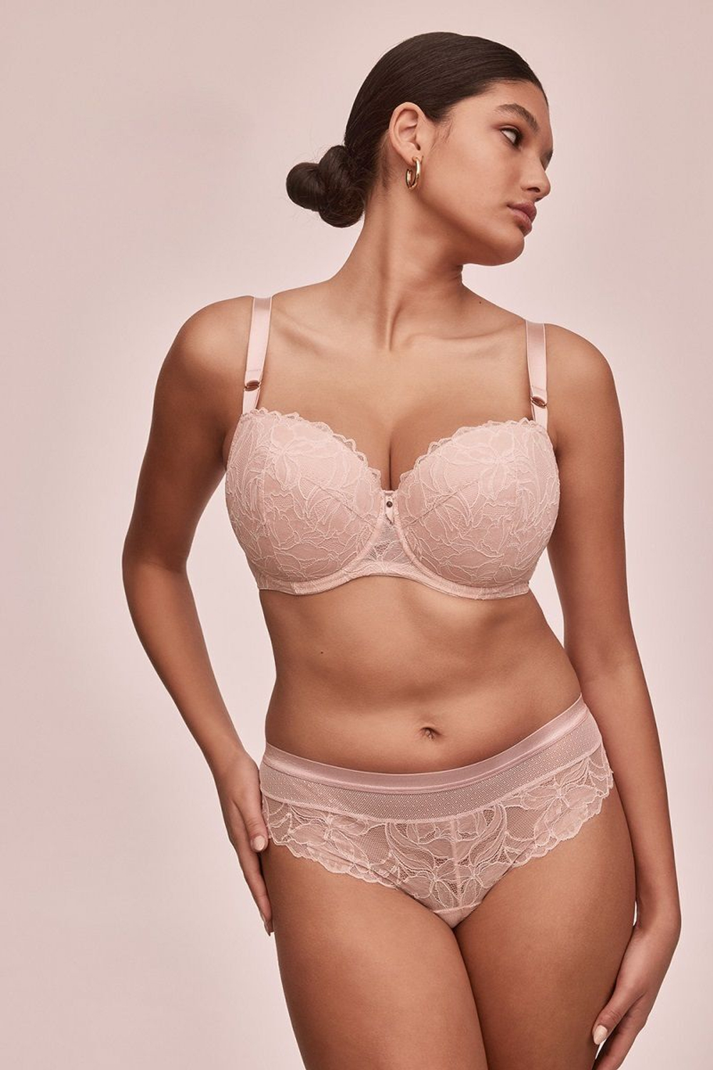 Бюстгальтер на косточках Glow (Размер: 95B) (Цвет: пудровый)