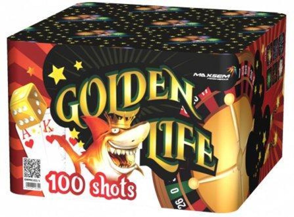 Батарея салютов "GOLDEN LIFE" 100 залпов * 1.2"  1/1