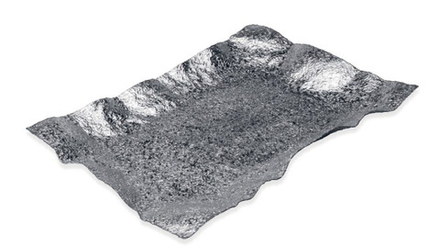 Mukul Goyal Лоток "Скомканный", средний, хром MG346