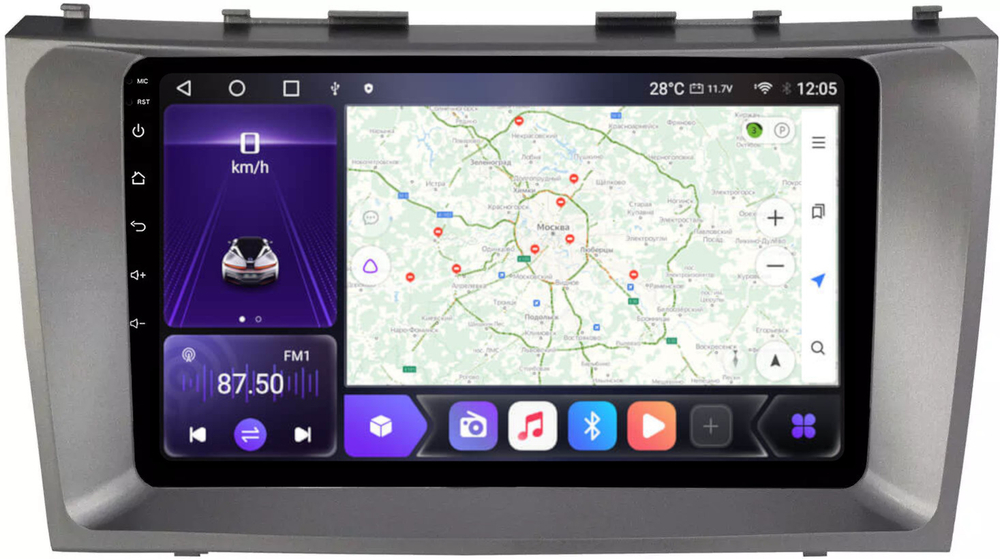 Магнитола для Toyota Camry 2006-2011 - Carmedia OL-9606 QLed, Android 12, TS10, CarPlay, 4G SIM-слот