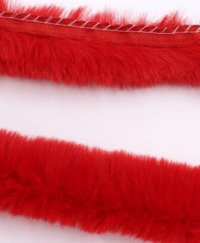 Кант меховой, ш. 4 см (1,5/2,5см), красный