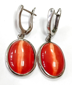 Серьги ювелирные, серебро 925 проба, вставка кварц искусственный