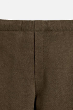 ZARA БРЮКИ-ДЖОГГЕРЫ RELAXED FIT, ТЕМНЫЙ ХАКИ