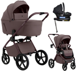 Коляска 4 в 1 Sweet Baby SBL Elegante Therma Colore + автокресло Elegante Plus с базой i-Size ISOFIX DK780 Mokka