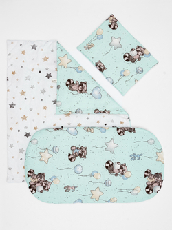 Комплект в коляску двухсторонний Еноты